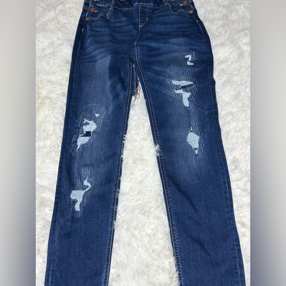 Justice Blue Jumpsuit with Distressed Details - Picture 9 of 13